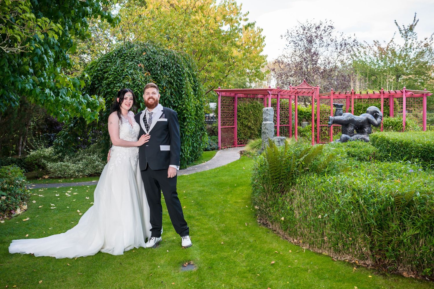 candid Runcorn Town Hall wedding ceremony photograph of a bride and groom holding hands by Runcorn wedding photographer Michael Pardoe