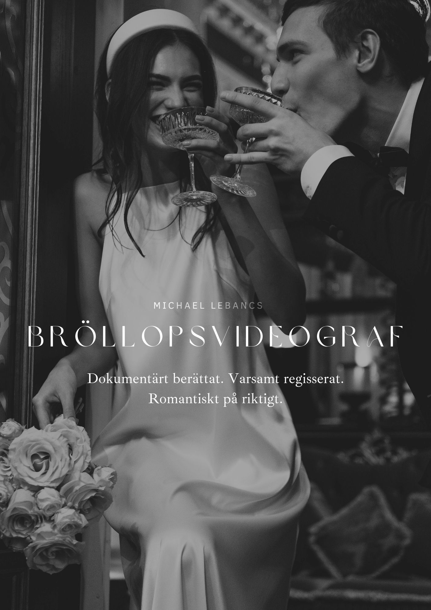 Black and white wedding photography series showing romantic moments of a couple in an outdoor garden setting.