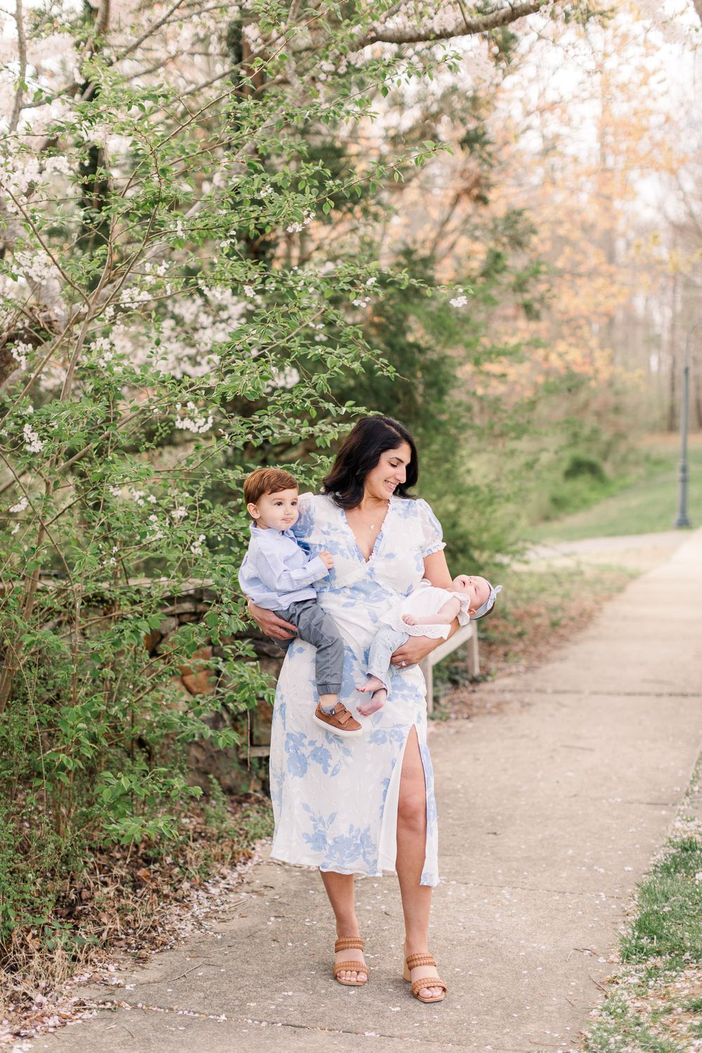 Cherry blossom mini sessions in Midlothian Virginia.