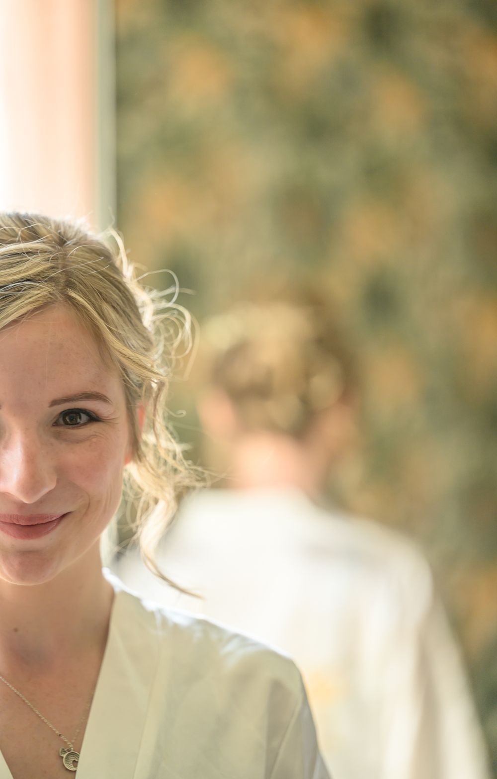 Soft natural light portrait series with warm tones and shallow depth of field.