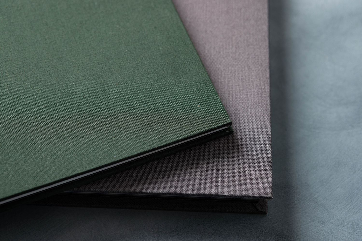 Linen photo album by Los Angeles boudoir photographer.
