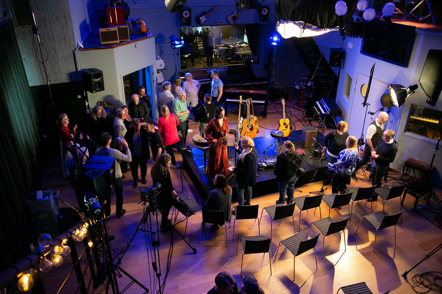 Peter Johansson och Bruno Mitsogiannis i Bagpipe Studio med Reakt Live. Fotograf Rebecca Nordin. Petra Wahlgren och Matilda Grün.