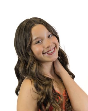 Series of portraits showing joyful expressions and natural brown hair in a casual setting.