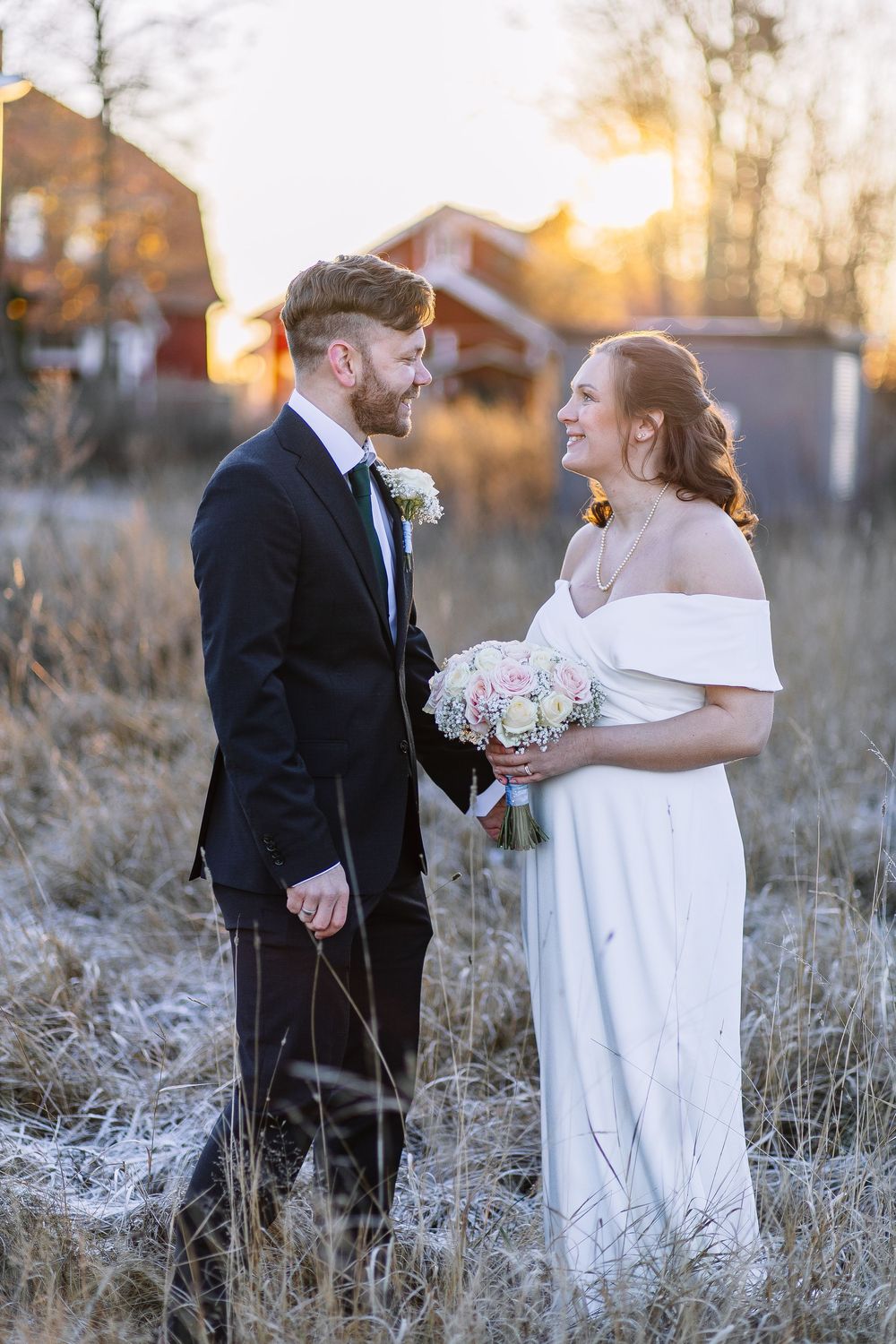 Goldenhour, bröllopsfotografering