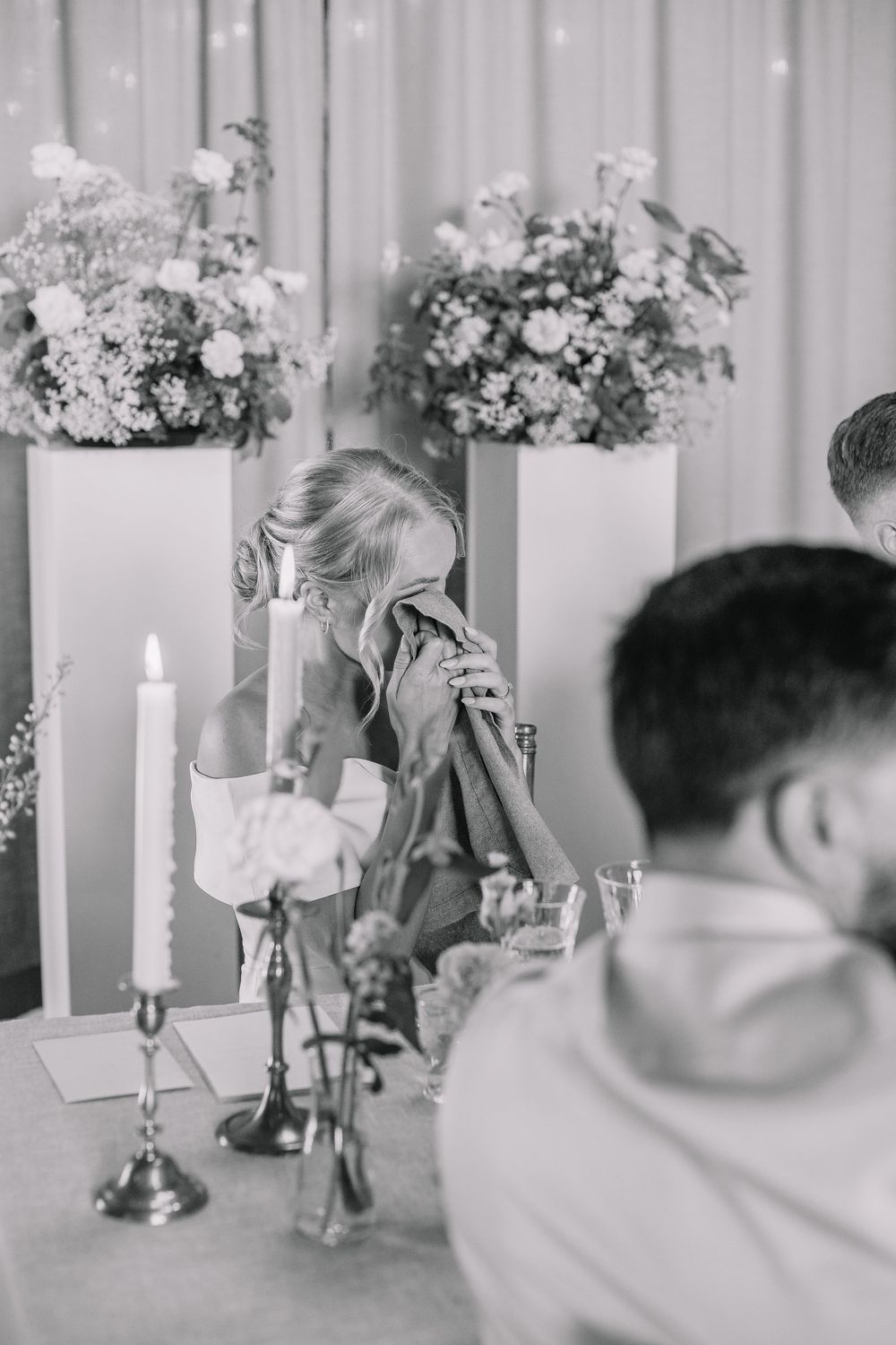Bröllopsfotografering, bröllopsmiddag, tal