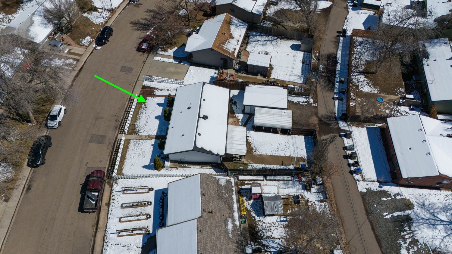 Aerial shot of a house