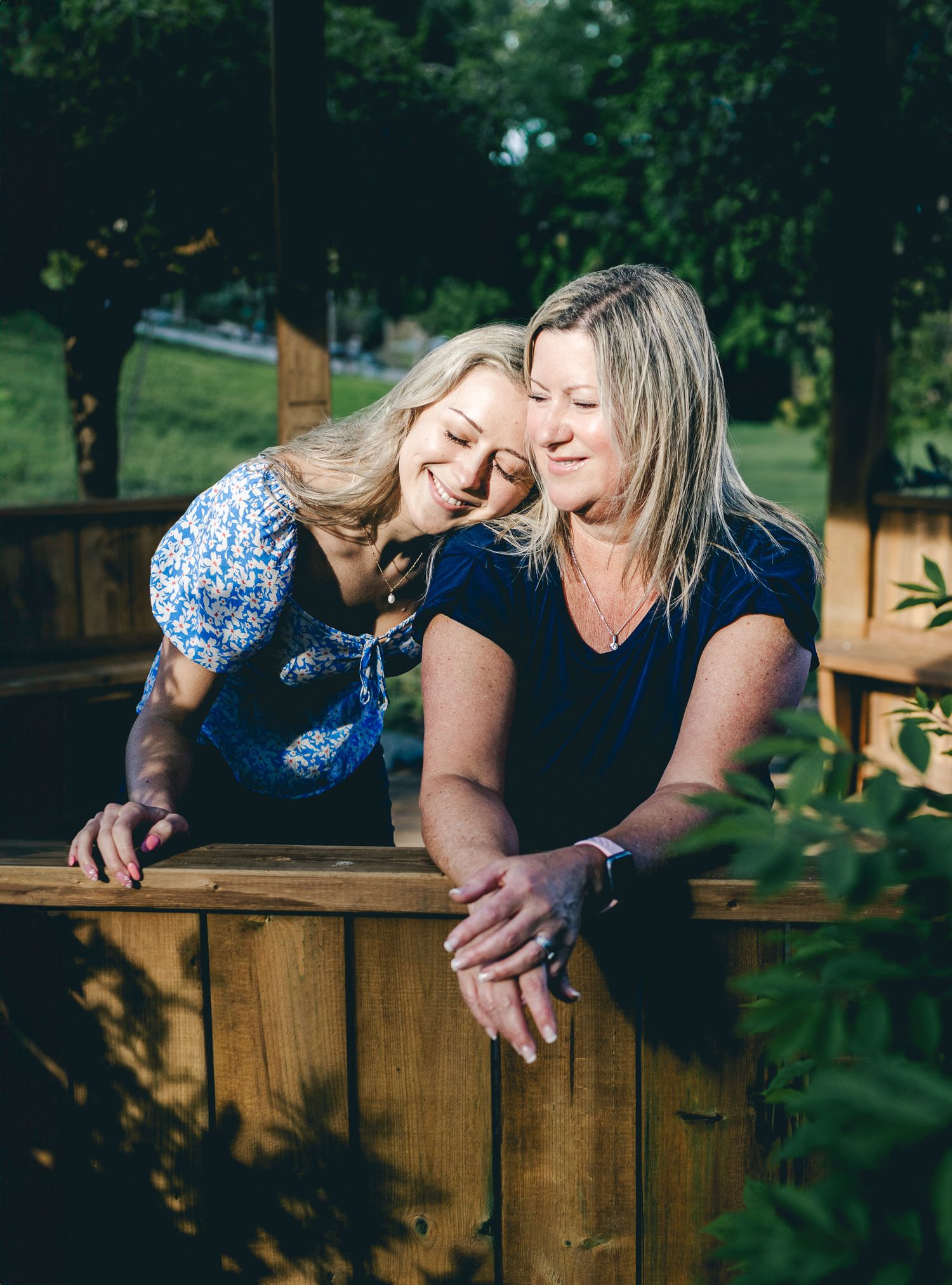 Portrait of mother and daughter