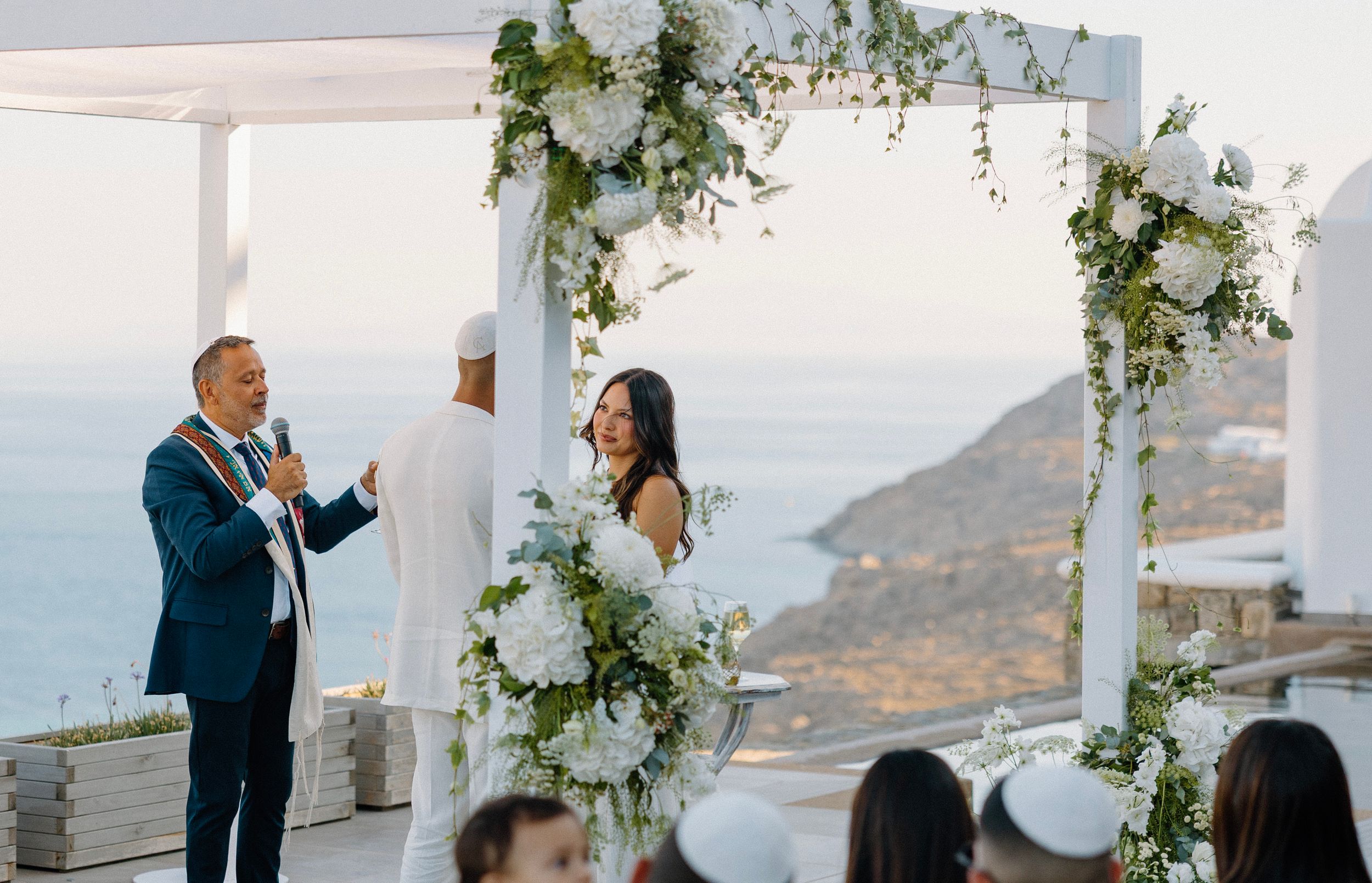 editorial documentary-style international wedding Greece ceremony mykonos Santorini