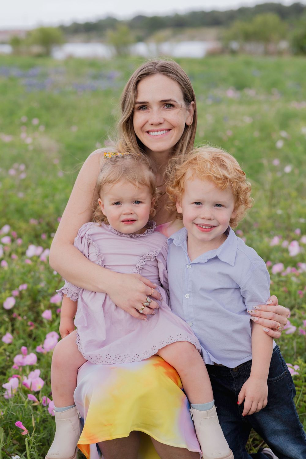 mom and kids bluebonnet mini session brushy creek lake park cedar park texas