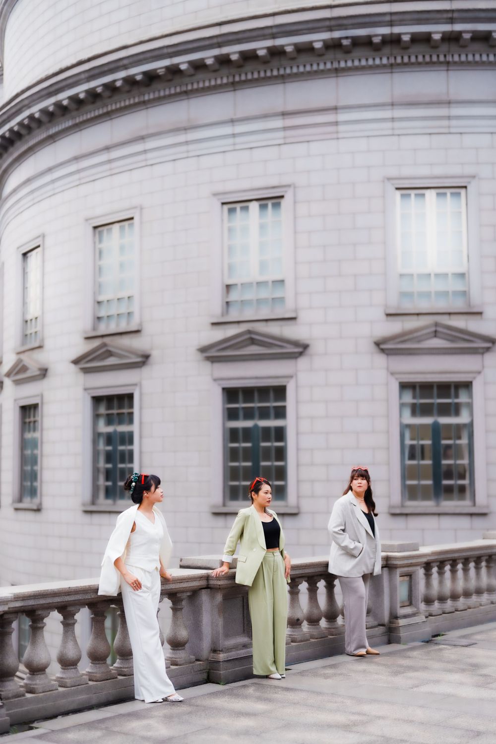 three friends at Tatung University in Taipei city