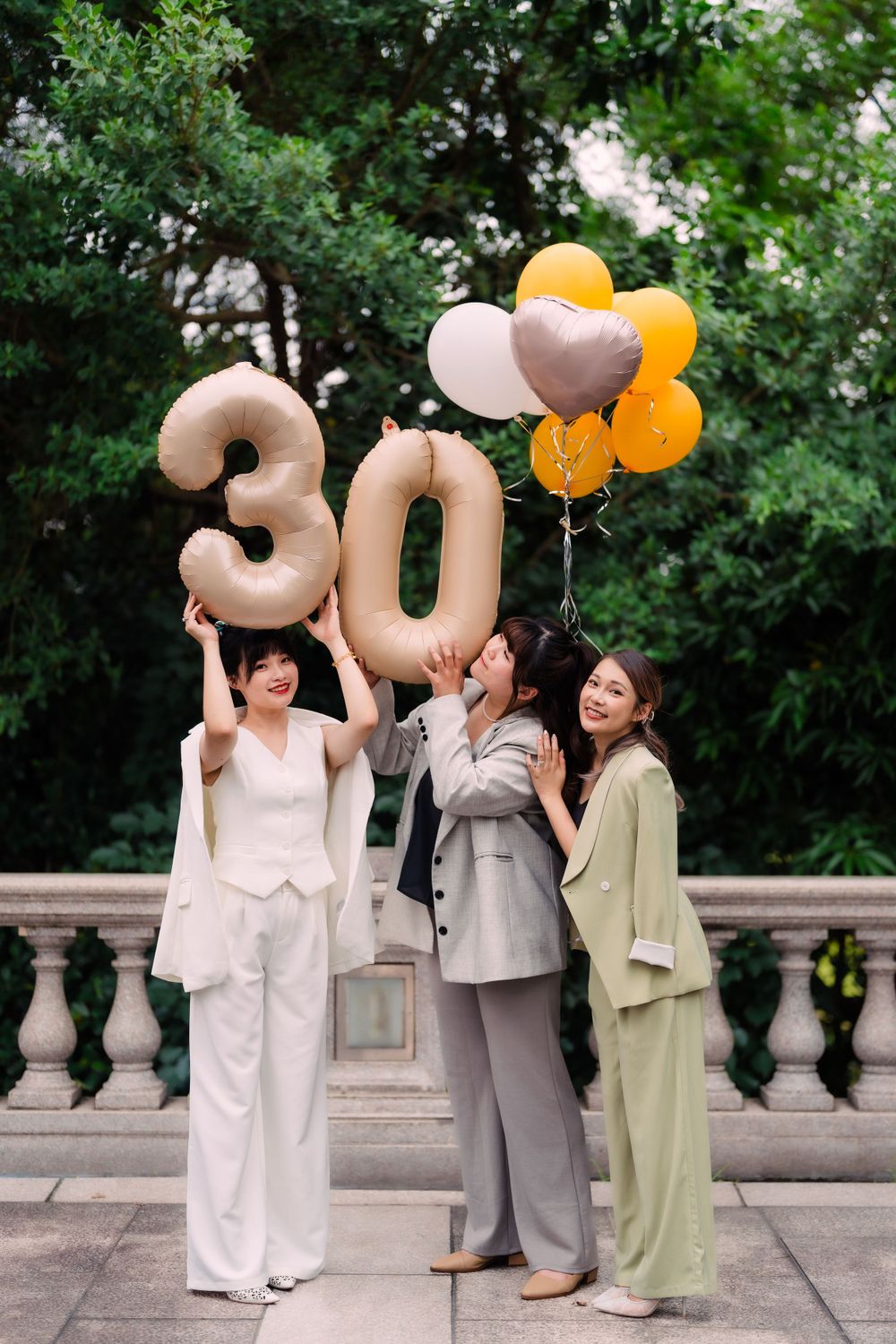 friends celebrating 30 at Tatung University in Taipei City
