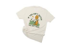 Collection of vintage-style t-shirts with outdoor and nature-themed graphics displayed in row.