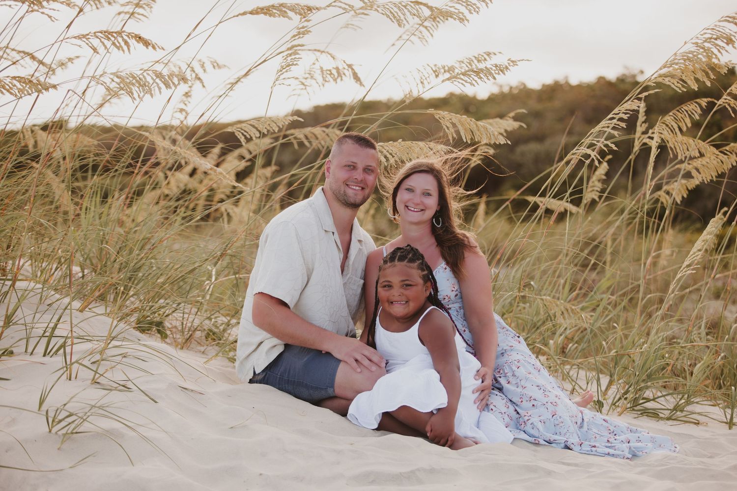 Family portrait session at the beach