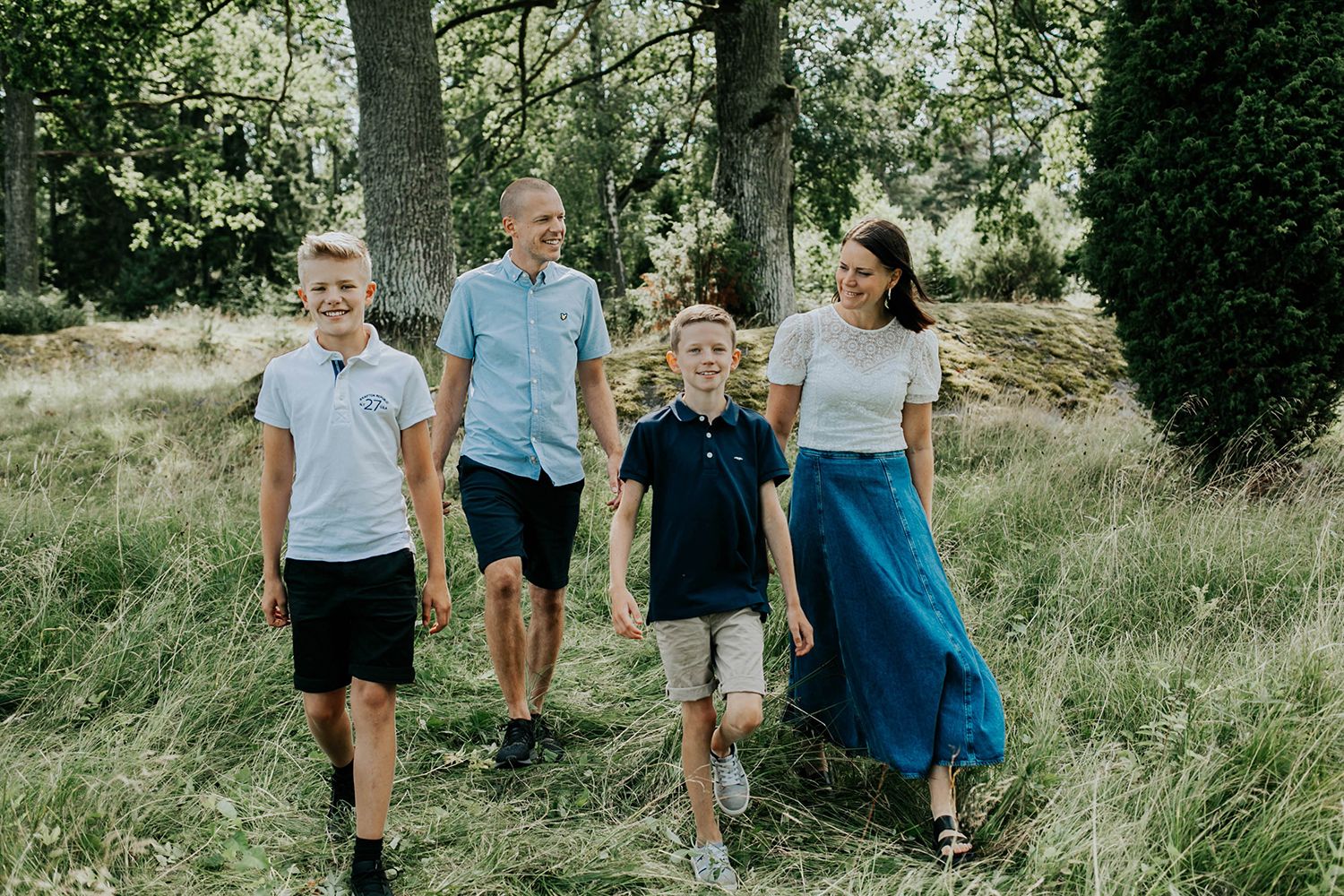 Familjefotografering Norra Finnö Sankt Anna. Fotograf Rebecca Nordin. Familjen Asplund.