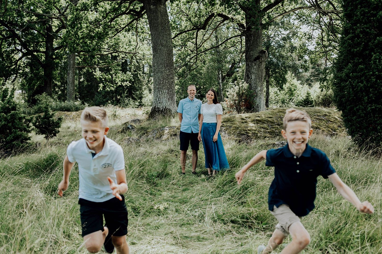 Familjefotografering Norra Finnö Sankt Anna. Fotograf Rebecca Nordin. Familjen Asplund.