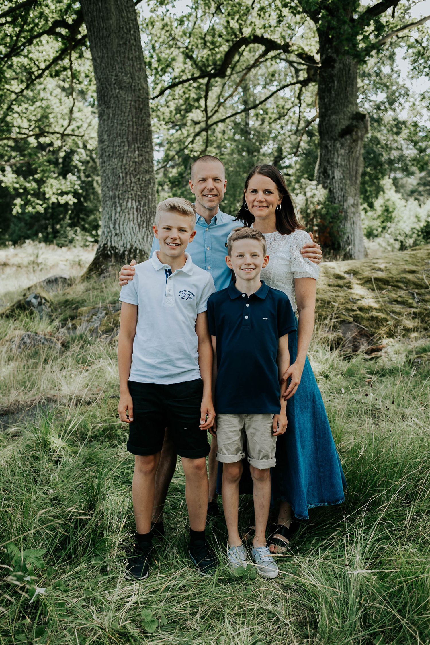 Familjefotografering Norra Finnö Sankt Anna. Fotograf Rebecca Nordin. Familjen Asplund.