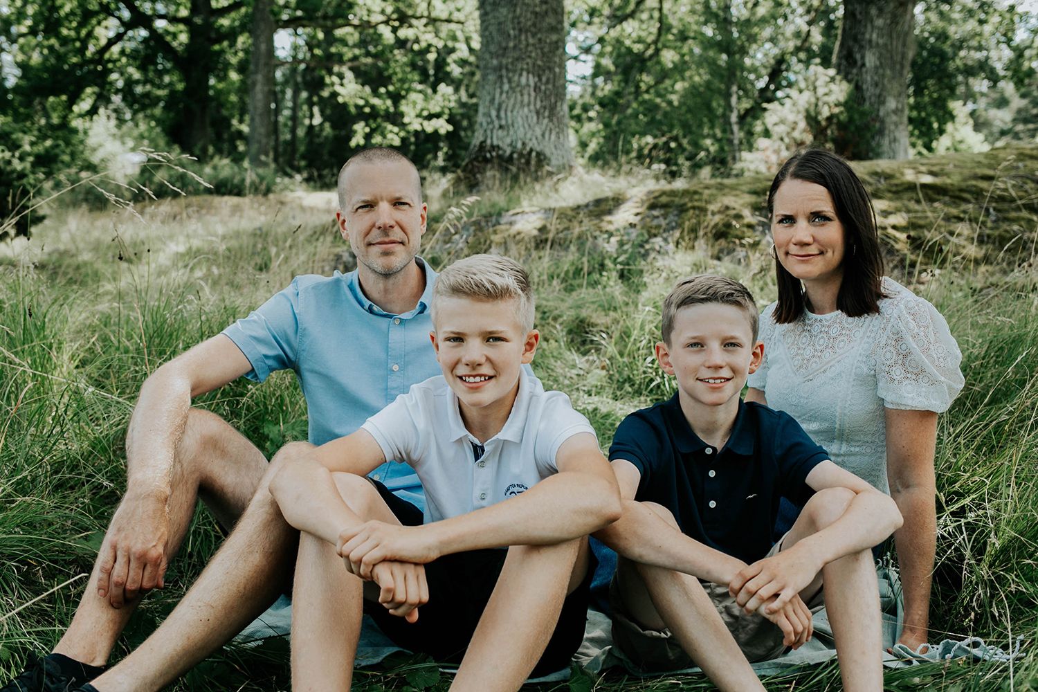 Familjefotografering Norra Finnö Sankt Anna. Fotograf Rebecca Nordin. Familjen Asplund.