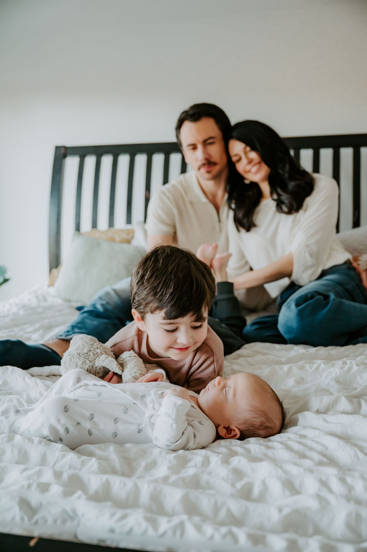 Young happy family