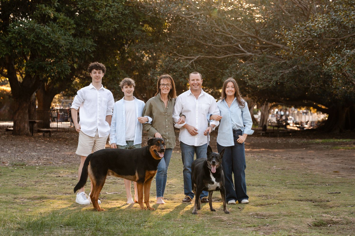 family photoshoot mosman with dogs