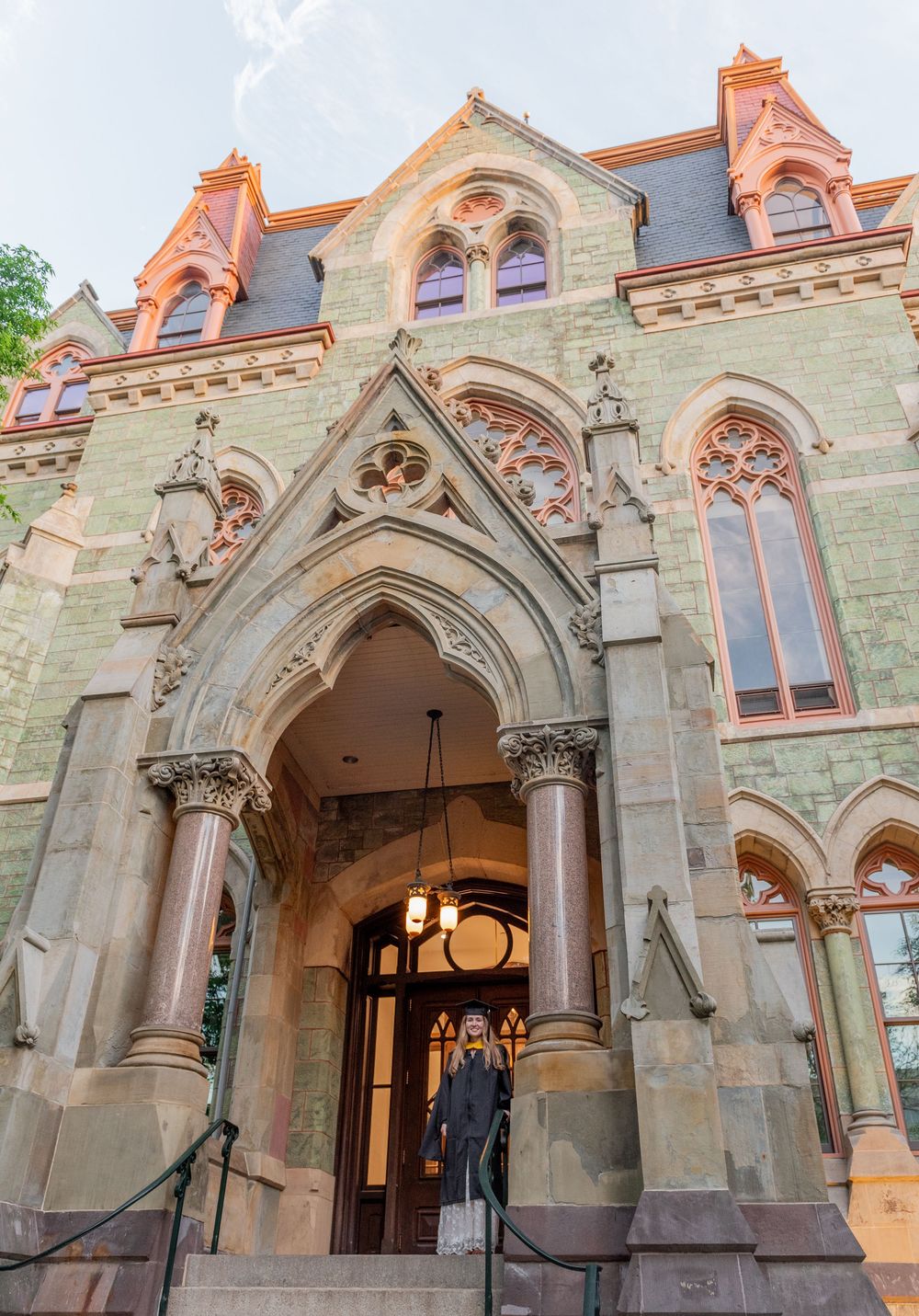 University of Pennsylvania graduation photo at iconic campus building