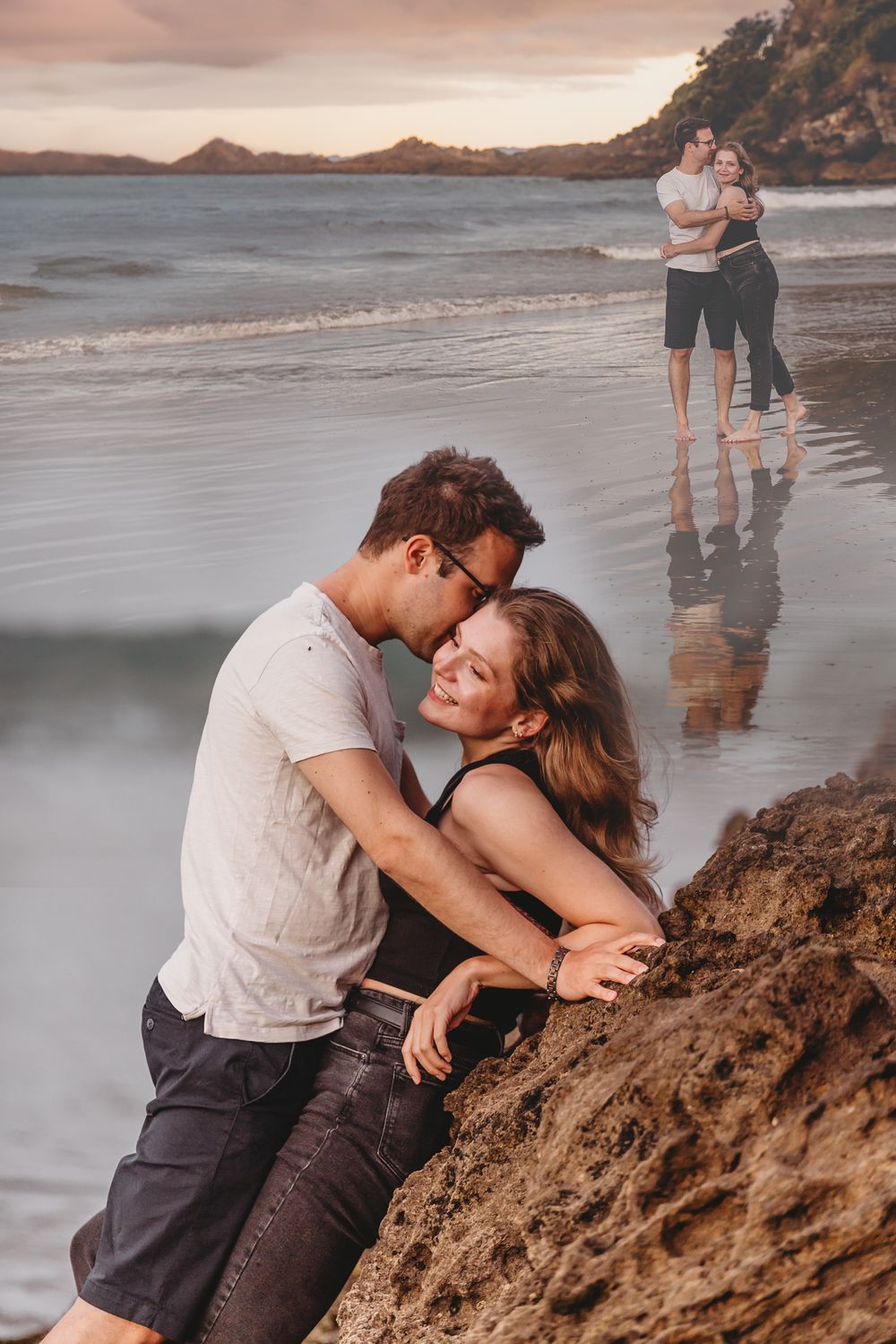 Matarangi engagement couple session by coromandel photographer jenna james