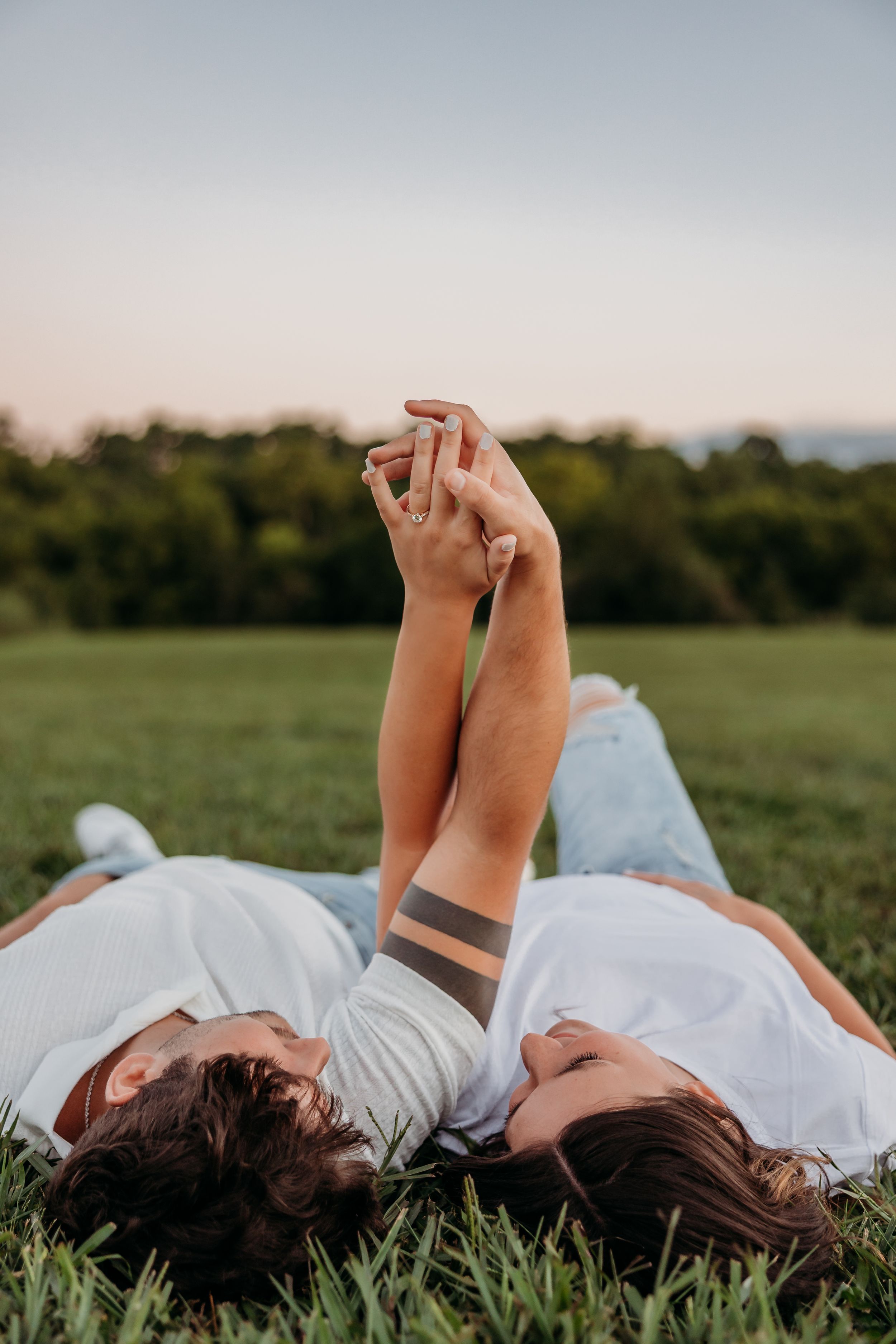 Engaged couple in Idlewild Park in Burlington. Cincinnati Wedding photographer. NKY wedding photographer. Chicago Wedding Photographer.