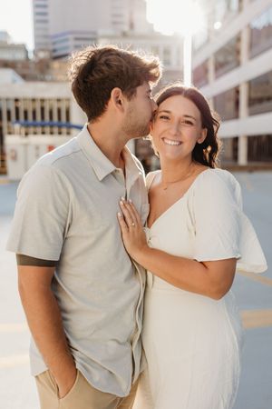 Engaged couple in golden light. Cincinnati Wedding photographer. NKY wedding photographer. Chicago Wedding Photographer.