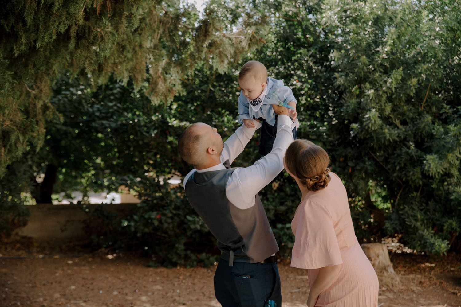 Family photography before the christening ceremony in Paphos.