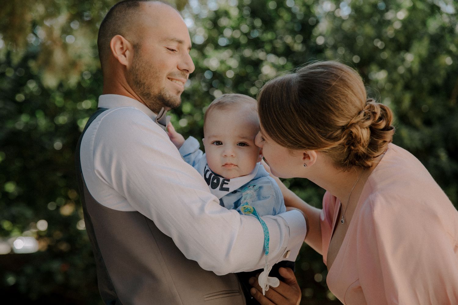 Family portraits in Cyprus before the Greek Orthodox baptism.
