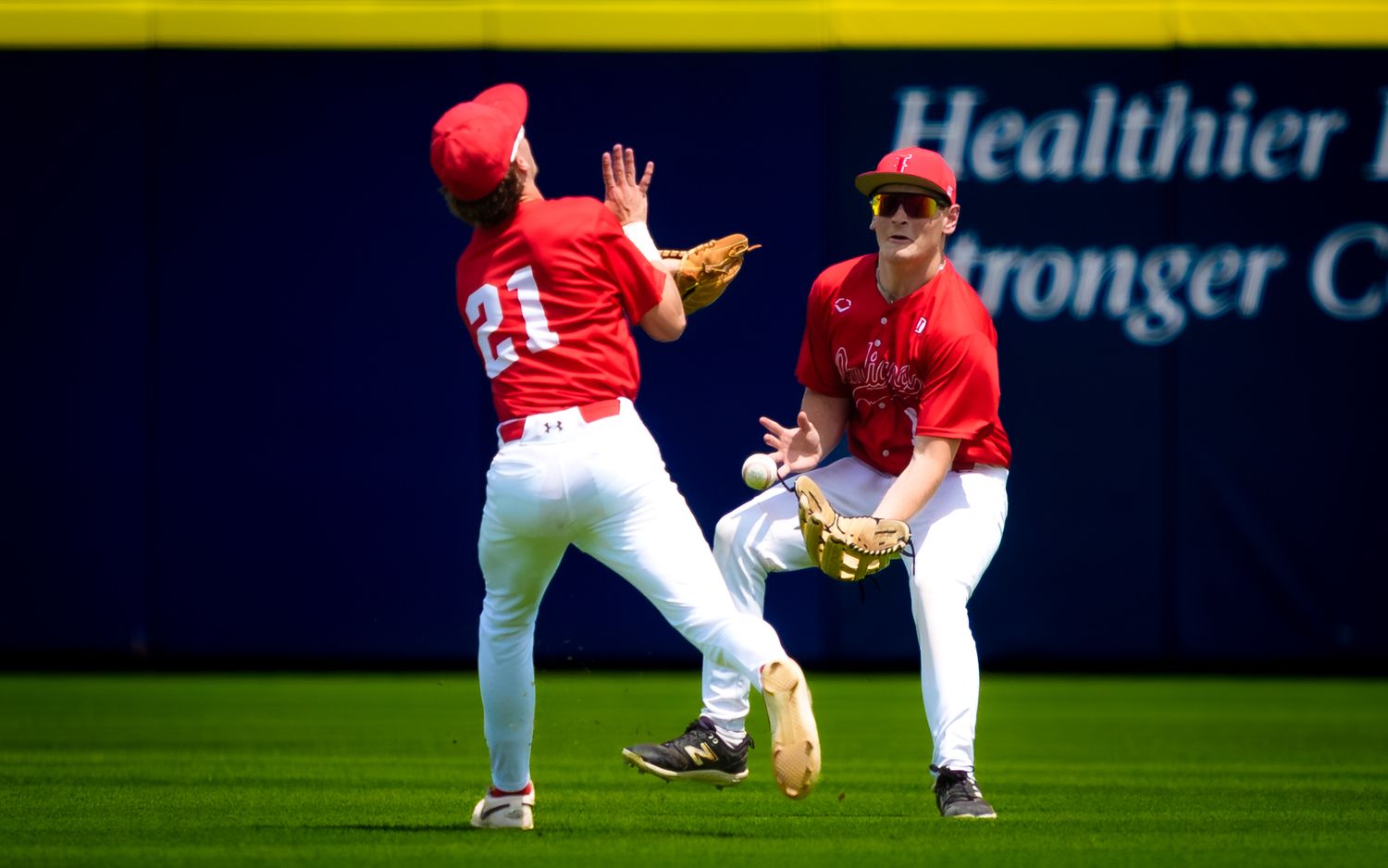 Infielders turning a play during PIAA Class 4A State Baseball Championship, by Deanna Fox, SportsFox Photography, Hershey PA