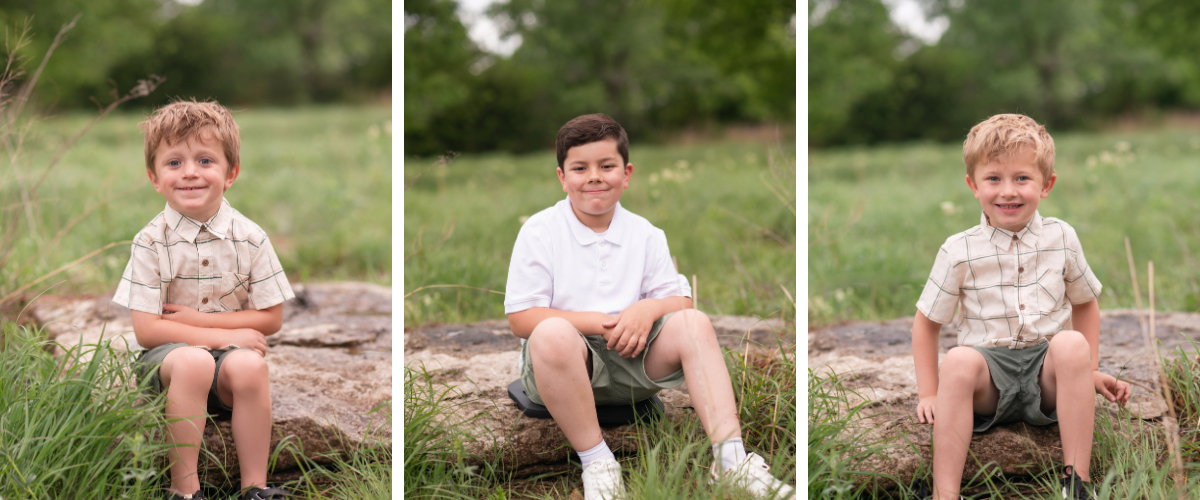 Extended Family Session in spring Field by Bartlesville Family Photographer Kristi Bray