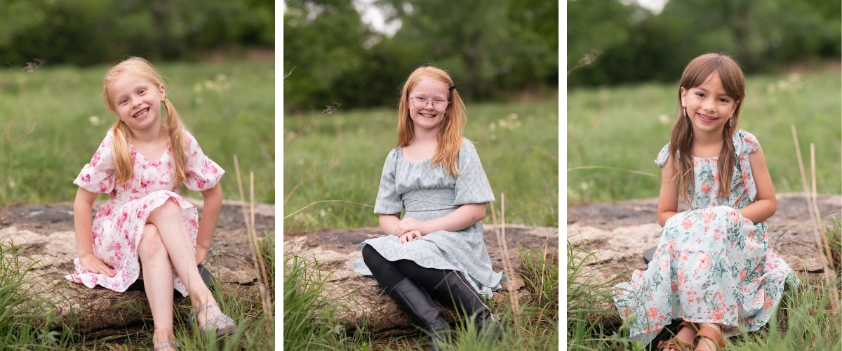 Extended Family Session in spring Field by Bartlesville Family Photographer Kristi Bray