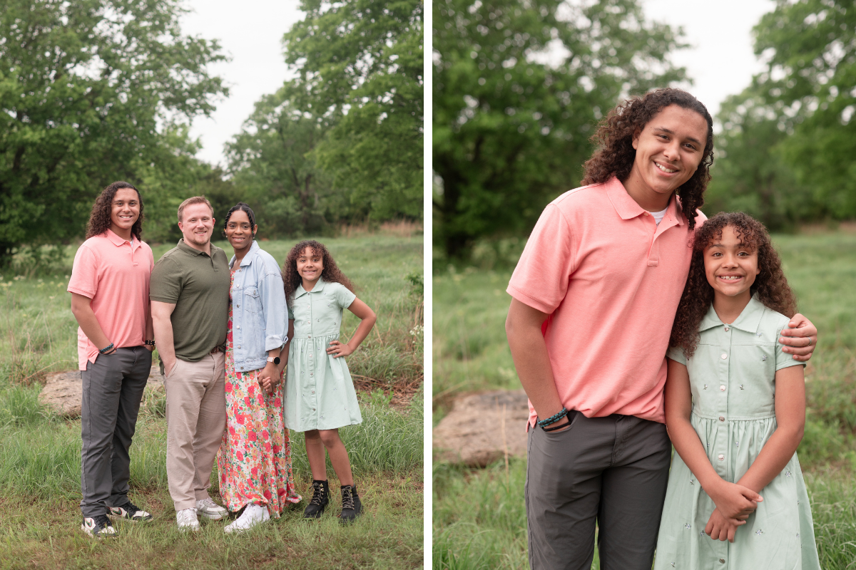 Extended Family Session in spring Field by Bartlesville Family Photographer Kristi Bray