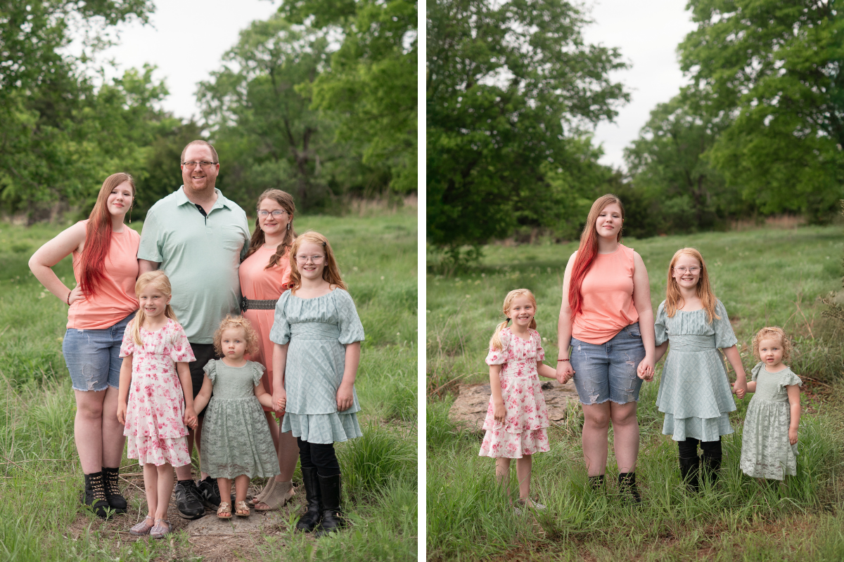 Extended Family Session in spring Field by Bartlesville Family Photographer Kristi Bray
