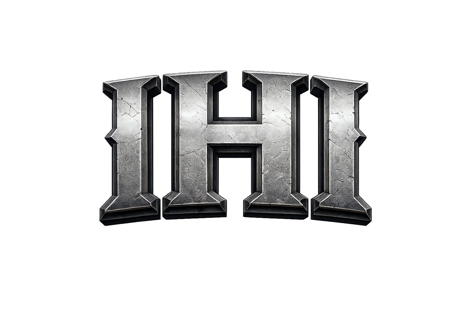 Ironhaus Industries heavy equipment repairs and welding logo featuring excavators and a dump truck with gear and wrench design.