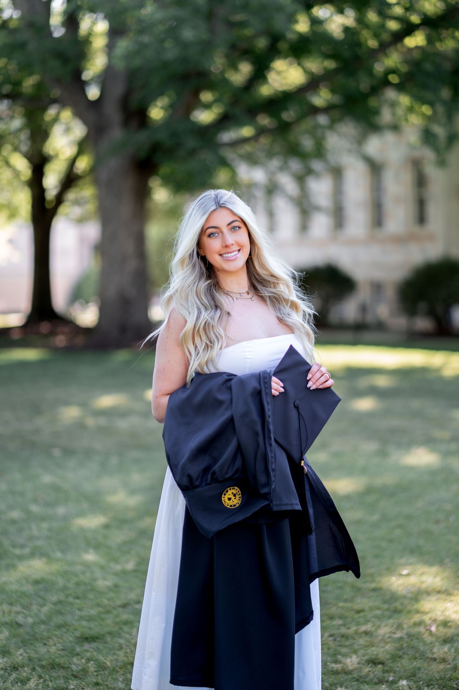 Georgia Tech graduation photo comparison showing harsh midday sun, soft overcast light, and golden-hour backlighting