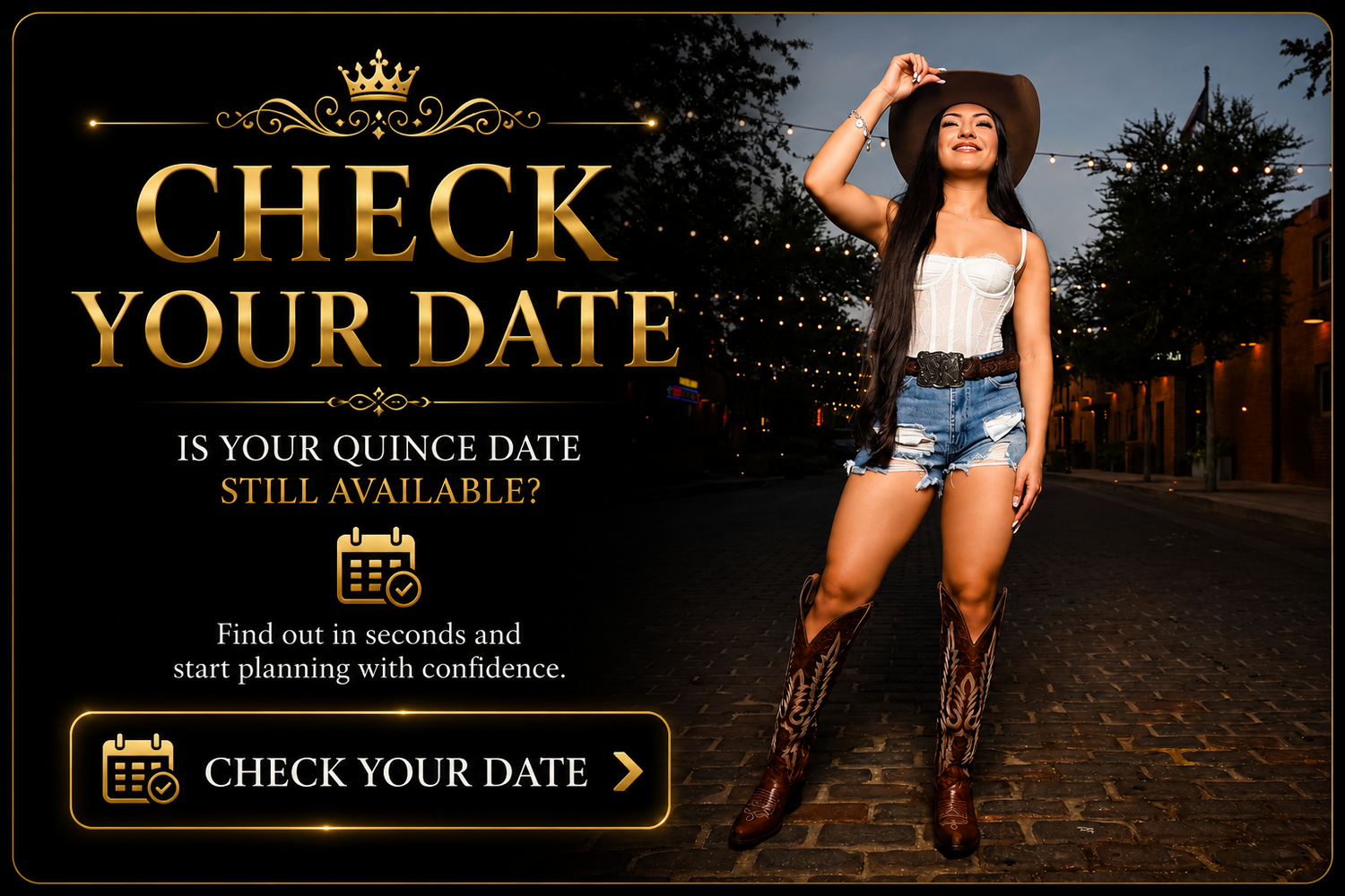 Check Quinceañera Date Availability with trusted Dallas Fort Worth Quince Photographer before booking Professional Quince Photography