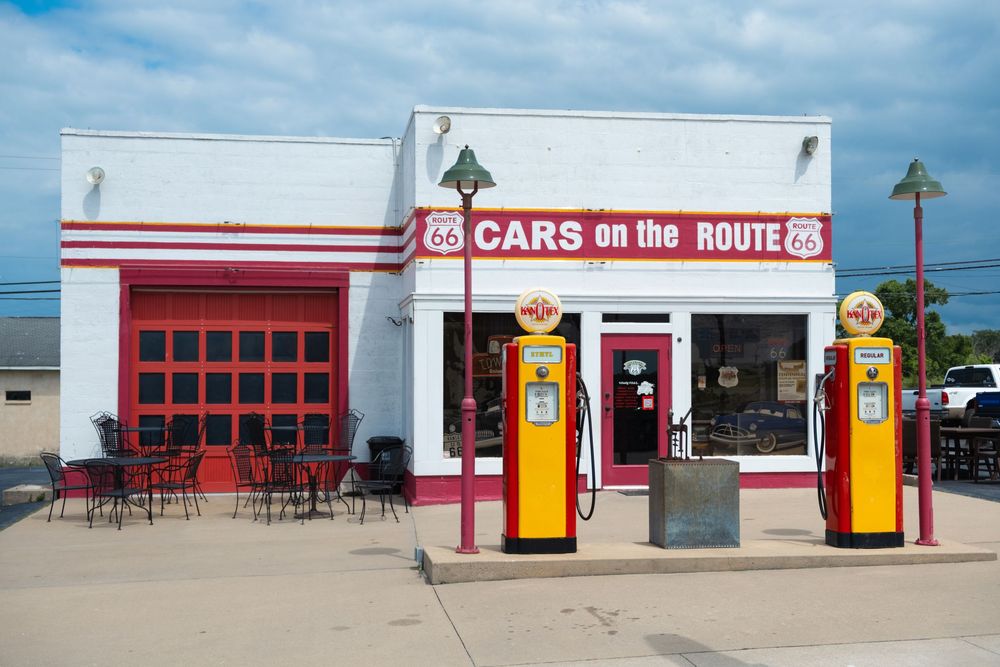 Cars On the Route. Route 66. Galena, KS. June 11, 2026. David J. Manning.