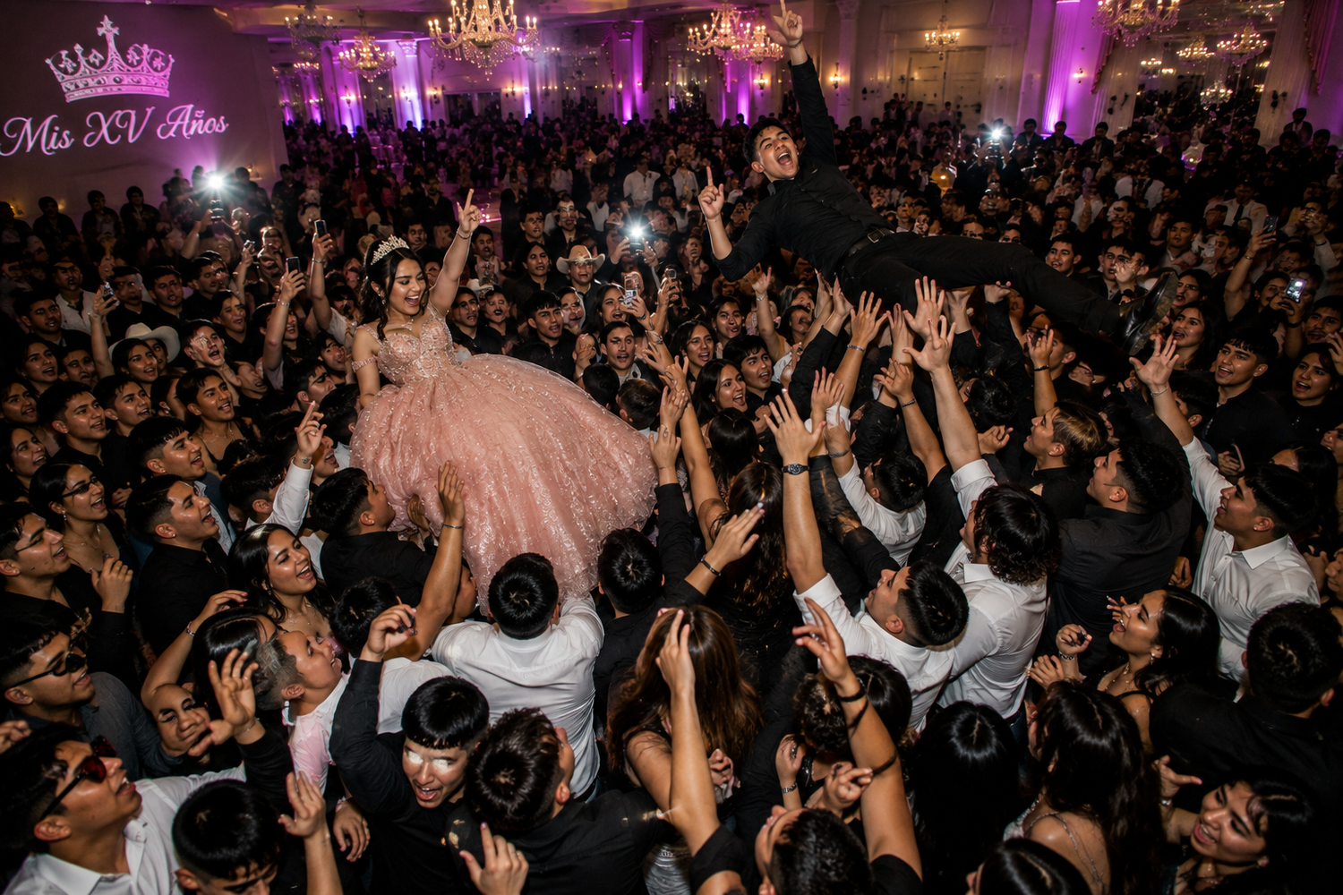 Quince venue reaching maximum occupancy during open invite celebration showing guest planning, venue capacity and RSVP organization