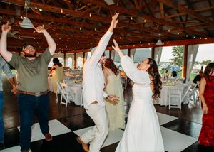 Bride and Groom dancing on the dance floor in Sherwood,MI