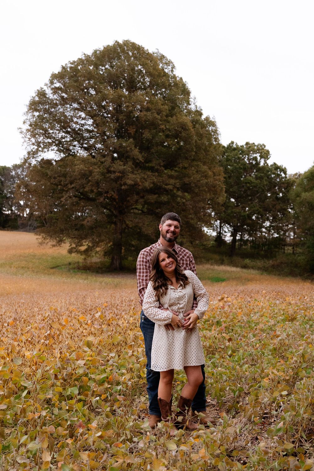 Couple photographed during an autumn session in Middle Tennessee