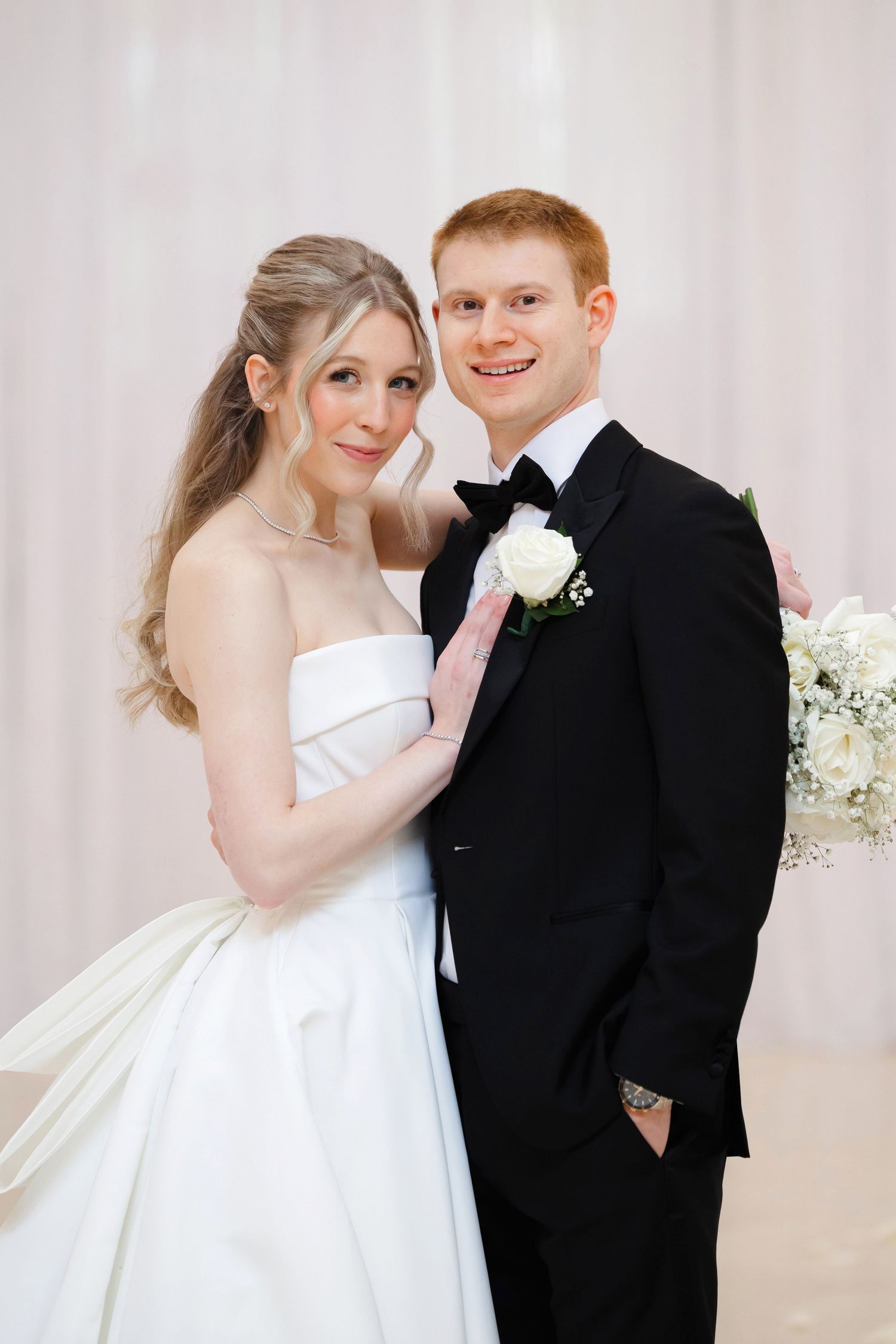 Bride and groom classic portrait photographed by Tom Forrest Photography of Hudson, Ohio.