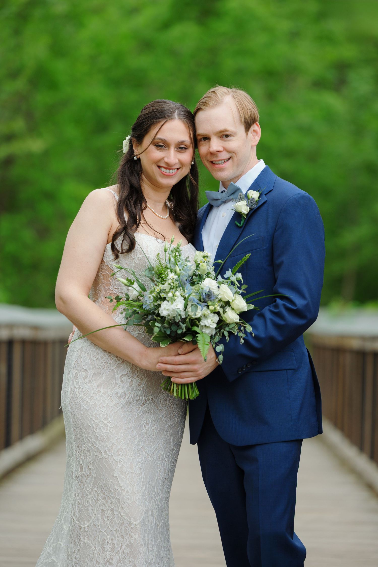 Bride and groom on their wedding day in Cleveland photographed by Tom Forrest Photography of Hudson, Ohio.