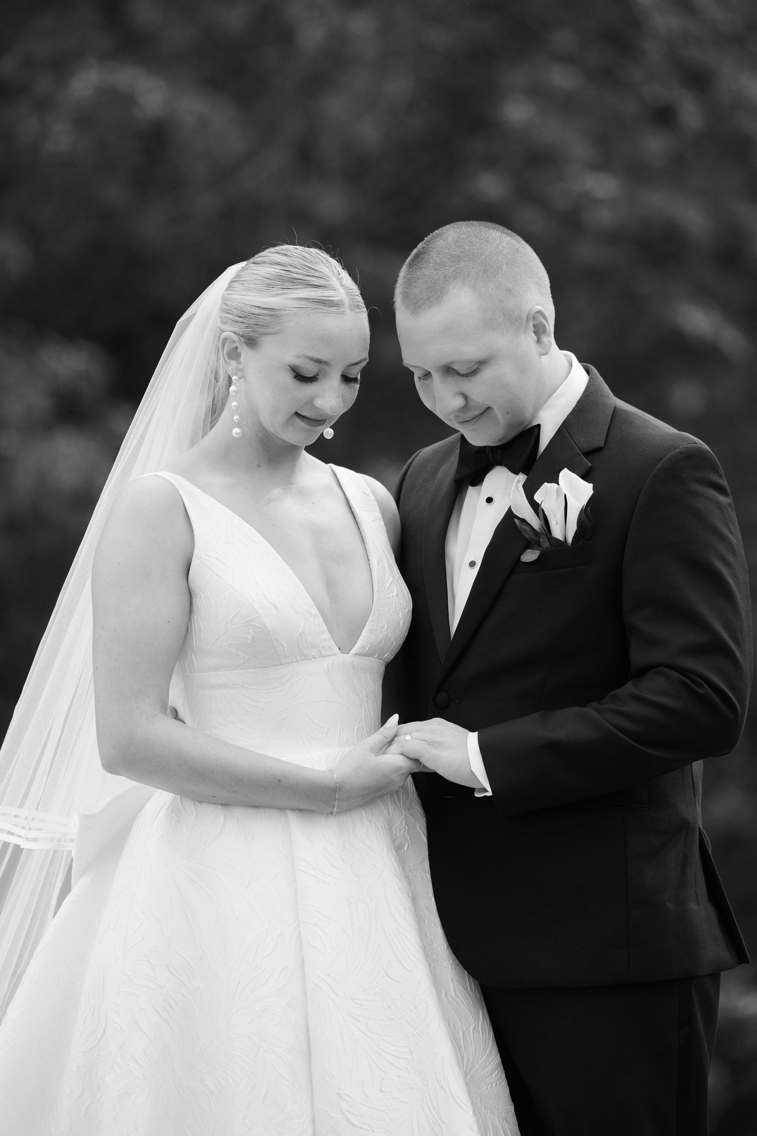 Bride and groom in Canton on their wedding day photographed by Tom Forrest Photography of Hudson, O