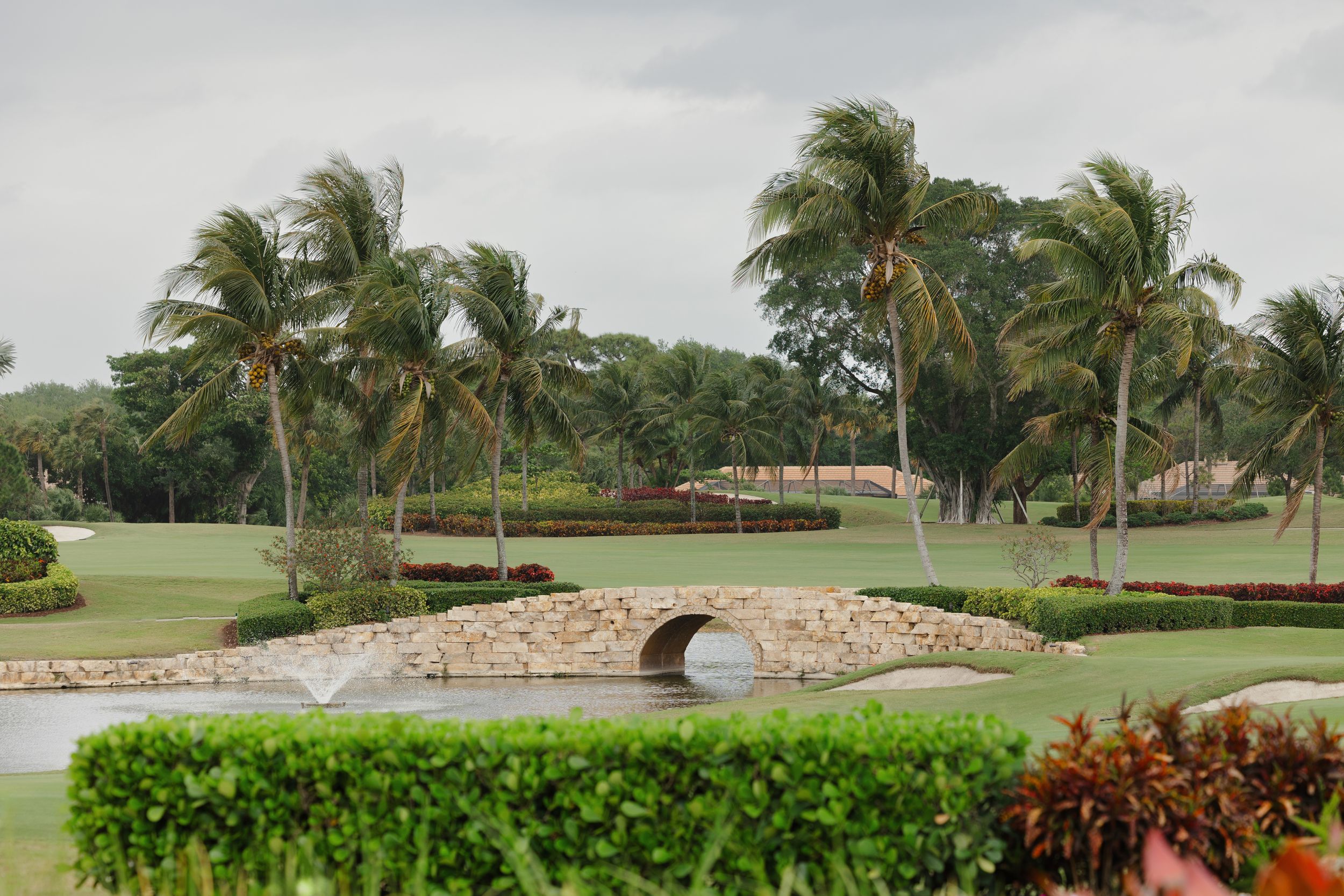 The grounds of BallenIsles Country Club in Palm Beach, Florida during a wedding photographed by Ohio photographer Tom Forrest.
