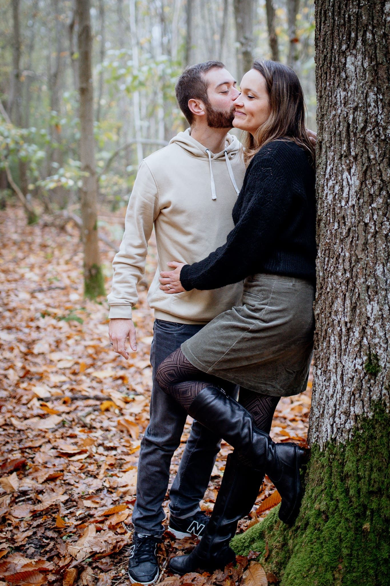 photo de couple forêt de behoust yvelines