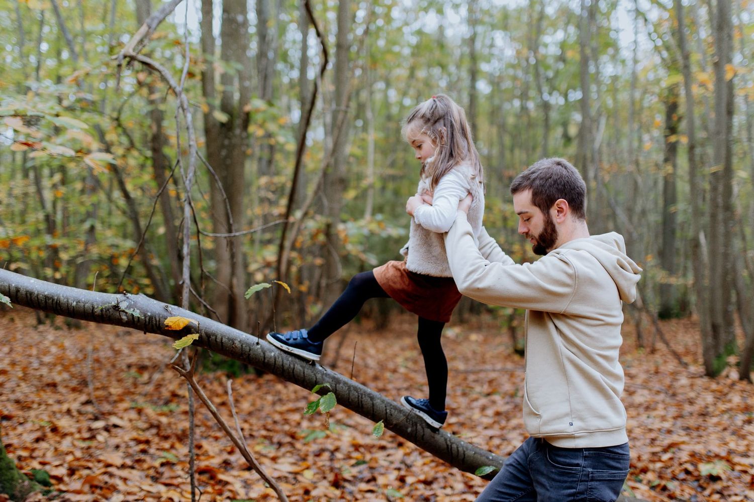 complicité père fille dans la forêt behoust yvelines