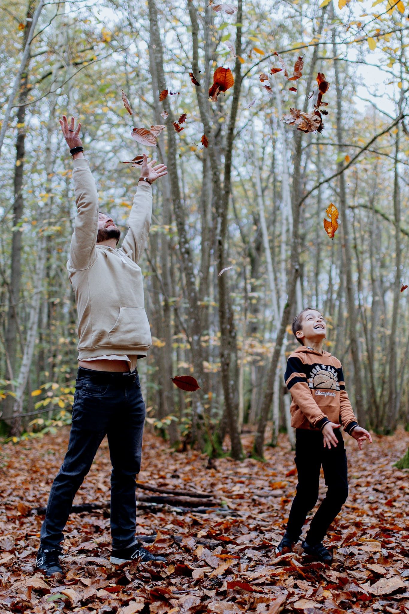 Séance père fils yvelines forêt de Behoust