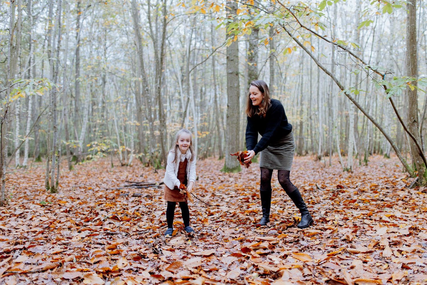 Séance photo mère fille yvelines forêt