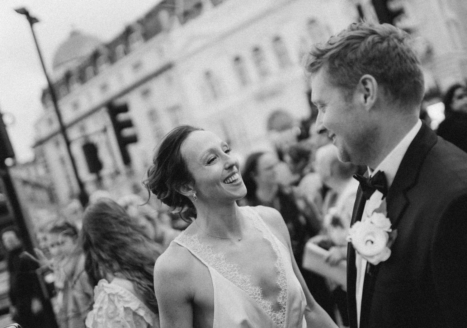 Wedding ceremony in Chelsea Town Hall, vintage wedding dress, wedding in pub